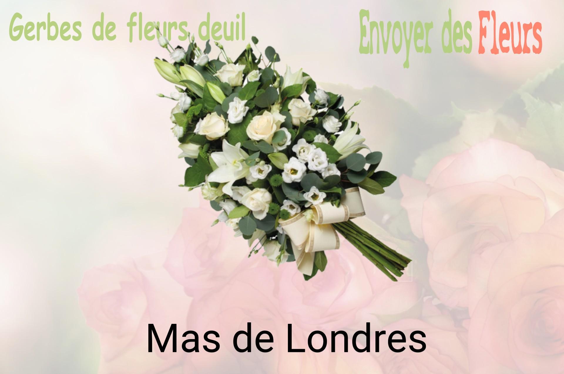 Gerbe de fleurs de deuil livrée à Mas-de-Londres